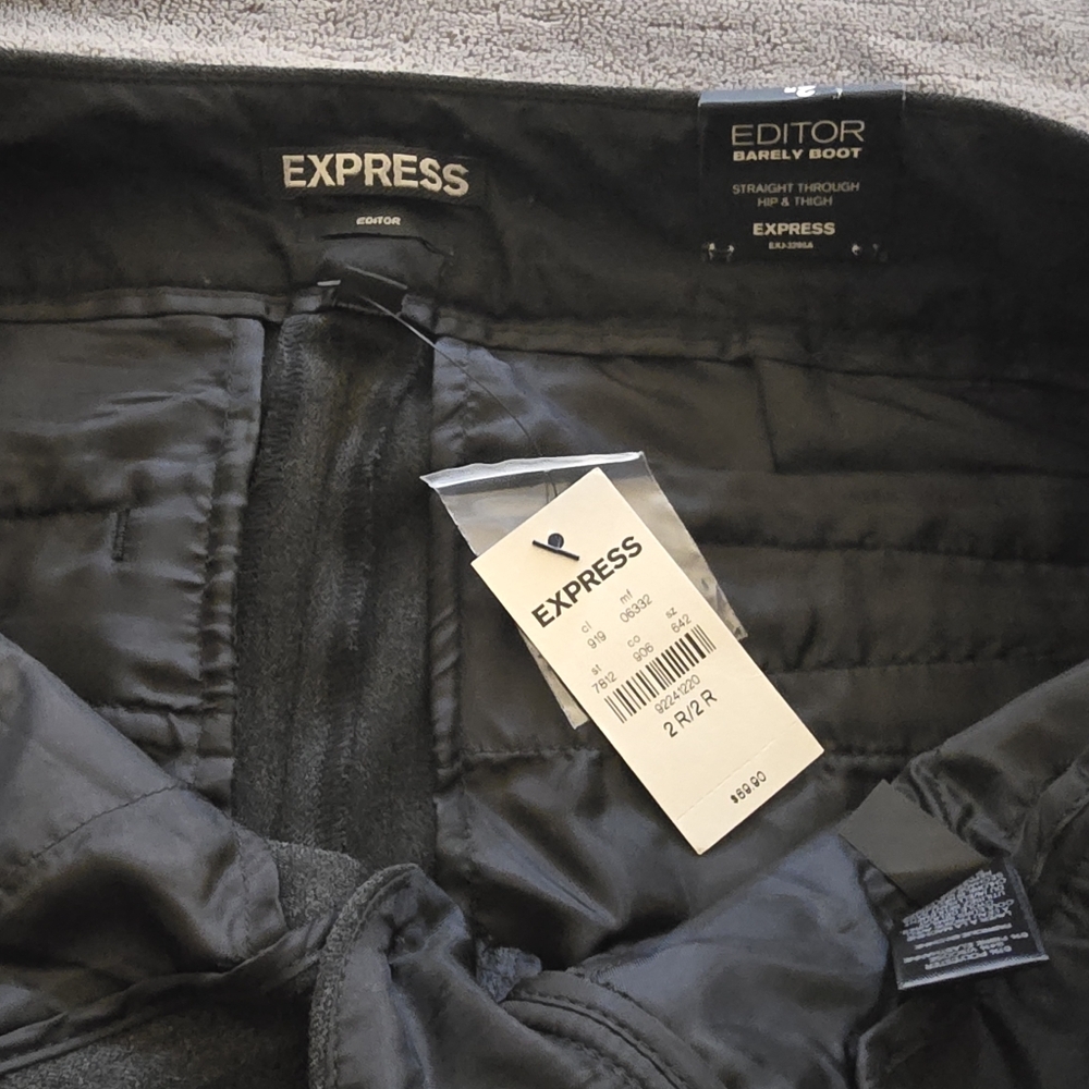 Express brand Barely boot dress pants, size 2/R